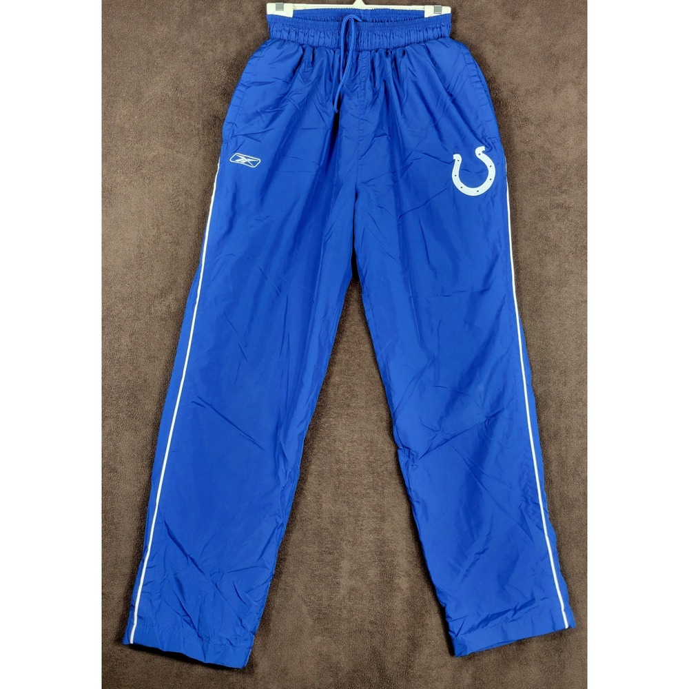 Reebok NFL Indianapolis Colts Pants Mens Small Blue Windbreaker Track 9262A 08